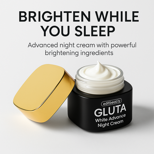 GlutaWhite Advance Night Cream – 30g | Hydrating & Whitening Night Cream with Hyaluronic Acid & Niacinamide - Natural Glow In 22 Days